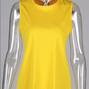FancyQube High Lo Crisscrossed Top
